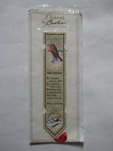 Sammlerstück gewebtes Lesezeichen eines Robin Redbreast. - Bild 1 von 2