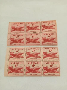SELLOS USPS - Panel MNH de 6 - CORREO AÉREO - C39A x2 (PBC39A-1) - Imagen 1 de 1