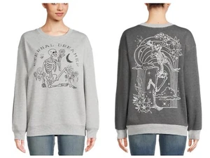 Wound Up Sweatshirt Juniors XXL (19) graphic long sleeves Eternal Dreamer Grey - Picture 1 of 5