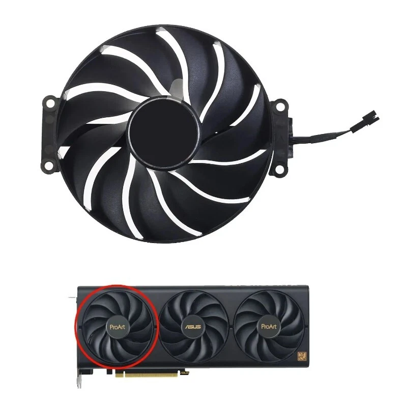 Asus ProArt GeForce RTX 4060, 4070, 4080 (Ti) GPU Cooling Fan Replacement - Image 1 of 1