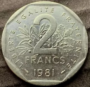 1981 France 2 Francs Coin #K2377 - Picture 1 of 2