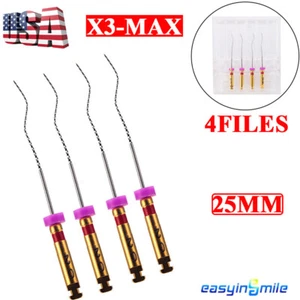 4 piezas de limas de endodoncia de laboratorio dental X3-MAX limas Niti función de uso del motor limpieza - Imagen 1 de 7