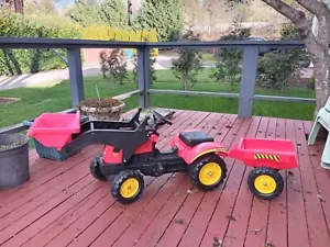 Kids Pedal Ride On tractor Front Bucket Loader Construction Equipment Toy - Picture 1 of 18