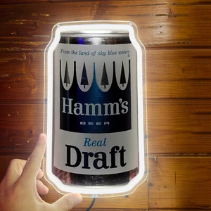 Hamm's Beer Real Draft Bar Poster Room Decor Silicone LED Neon Light Sign R1 - Picture 1 of 5