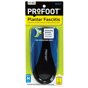 PROFOOT 2103 Plantar Fasciitis Insoles Heel Insert for Men's Arch Support, Helps