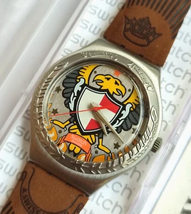 SWATCH+IRONY BIG+YGS124 BUMP BROWN+NEU/NEW - Picture 1 of 3