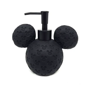 Disney Mickey Mouse (Black) 3D Print Soap/Lotion Dispenser with Black Pump New - Picture 1 of 10