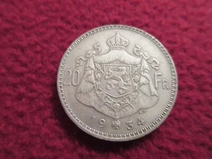 [#1061537] Münze, Belgien, 20 Francs, 20 Frank, 1934, Brüssel, Silber, KM:10 - Bild 1 von 4