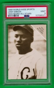 1988 World Wide Josh GIBSON PSA 9 1933 NEGRO All-Stars Pop 1 of 4 - Picture 1 of 1
