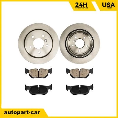 Rear Brake Rotors Ceramic Brake Pads Fit For 2009-2013 BMW 328i xDrive 3.0L New - Image 1 of 4