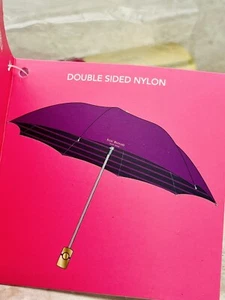 Isaac Mizrahi Auto Open Umbrella - Purple - 42” x 23.23” - New with Tags - Picture 1 of 4