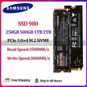 Samsung SSD 980 250GB 500GB 1TB 2TB Interne M.2 PCIe3.0×4 NVMe Solid State Drive - Picture 1 of 6