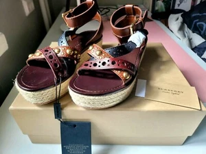 Burberry Wedges Sandals EU 37 new, guaranteed authentic - Picture 1 of 5
