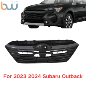 Rejilla superior delantera con orificio para cámara para 2023 2024 Subaru Outback Grill negra - Imagen 1 de 9