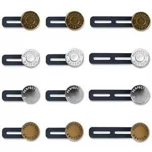 12 Pack Expander Button Jeans Waist No Sew Extender Button for Men Women - Picture 1 of 6