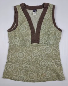 Patagonia Sleeveless Shirt Vest Hemp Cotton Hiking Casual Womans Size 4 - Picture 1 of 11