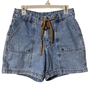 Pantalones Cortos de Jean Riders Vintage Para Mujer’s 10 Azul Denim 100% Algodón Cordón Comodidad Foto 1 de 4
