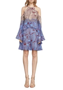 NUOVO BCBGMAXAZRIA PORT COMBO MARIAH ABITO CON VOLANT PMQ66M20/M977A TAGLIA L - Foto 1 di 5