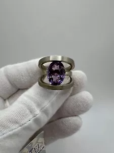Anello donna argento sterling 925 massiccio grande 13,73 g eccellenza bellezza misura 7,75 - Foto 1 di 11