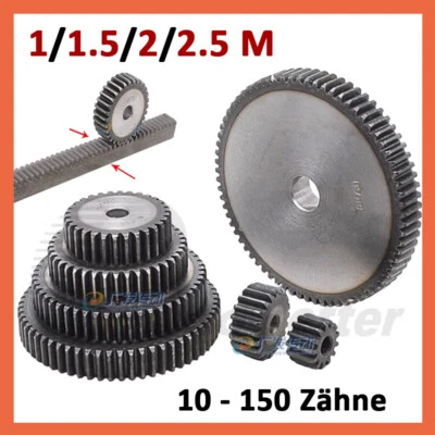 Modul 1/1.5/2/2.5 Zahnrad Stirnrad Stirnräder 10-150 Zähne C45 Stahlzahnrad - Bild 1 von 4