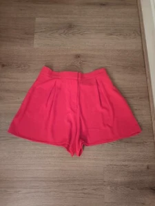 Topshop Women's Shorts UK 10 Red High Waist - Picture 1 of 6