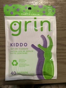 Grin Kiddo Kids Flossers Jumbo Grip Oral Care 40ct - Picture 1 of 2
