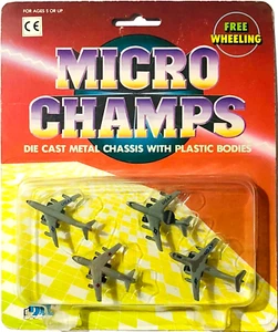 VINTAGE DIL MICRO CHAMPS US AIR FORCE & USSR MICRO MACHINES NEW SEALED CARD RARE - Picture 1 of 2