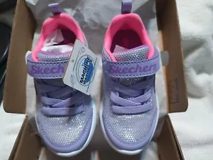 Skechers Toddler Girls Skech-Stepz 2.0 Easy Peasy Shoes, Lavender/Pink SZ 7 New - Picture 1 of 9