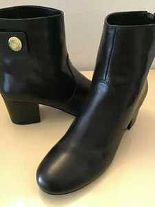 Nine West Damen Schwarz Leder Absatz Quarryn Stiefel US 9,5 Euro 40,5 - Bild 1 von 12