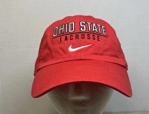 Nike Ohio State Lacrosse Red Dad Hat Cap Strapback - Picture 1 of 7