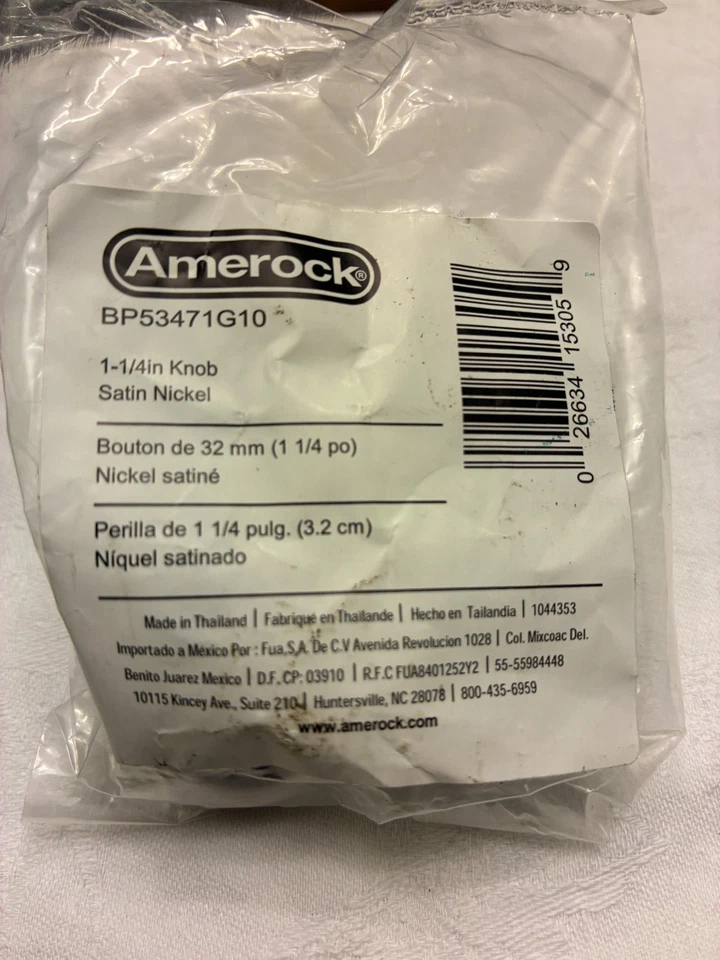 Set of 24 Amerock Satin Nickel Cabinet Knob 1-1/4 Inch BP53471G10