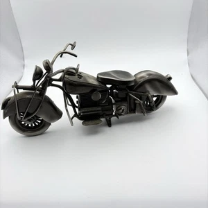 VINTAGE Custom Handmade Brushed Metal Indian Motorcycle Replica - Picture 1 of 11