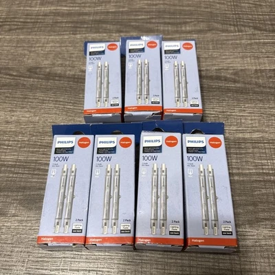 New Lot of 7 Boxes Philips T3 100W RSC Bulbs (2 Bulbs per Box) - 14 Bulbs in All - Image 1 of 4