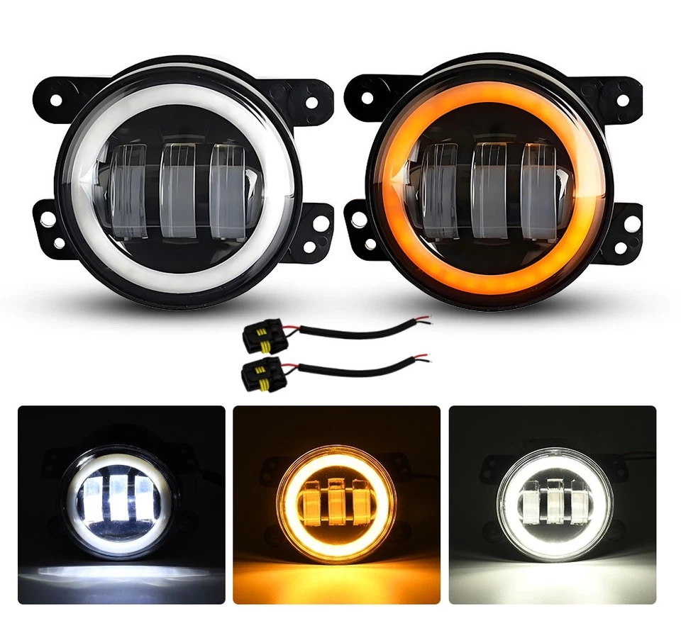 Par de bombillas antiniebla LED para parachoques de 4 pulgadas para Jeep Grand Cherokee 1997~2018 Foto 1 de 4