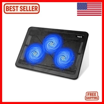 15.6-17'' Slim USB Laptop Cooler with 3 Ultra-Quiet Fans - Portable Comfort - Image 1 of 4