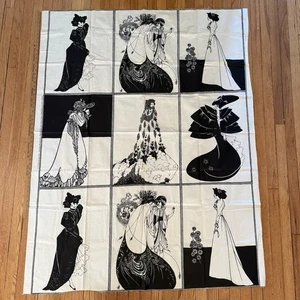 Tela Art Nouveau Bloomcraft 9 paneles 1900’s Fashion Aubrey Beardsley 64” x 50” - Imagen 1 de 10