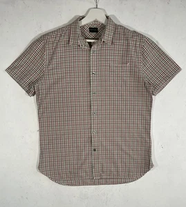 Camicia jeans Paul Smith uomo taglia media verde rosso quadri manica corta 100% cotone - Foto 1 di 8