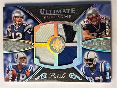 2008 Ultimate Quad Game Used Jersey Tom Brady Peyton Manning Wayne Welker 8/20!! - Image 1 of 2