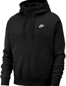 Nike Sportswear Club Fleece Full-Zip Hoodie Men's Medium Black BV2645-010 NWT - Picture 1 of 4