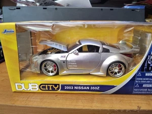 Jada Dub City 2003 Nissan 350Z Maßstab 1:24 Diecast Modell Silber Neu - Bild 1 von 11