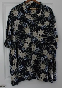 Island Passport kurzärmliges Herrenhemd mit Blumenmuster 4XL - Bild 1 von 7