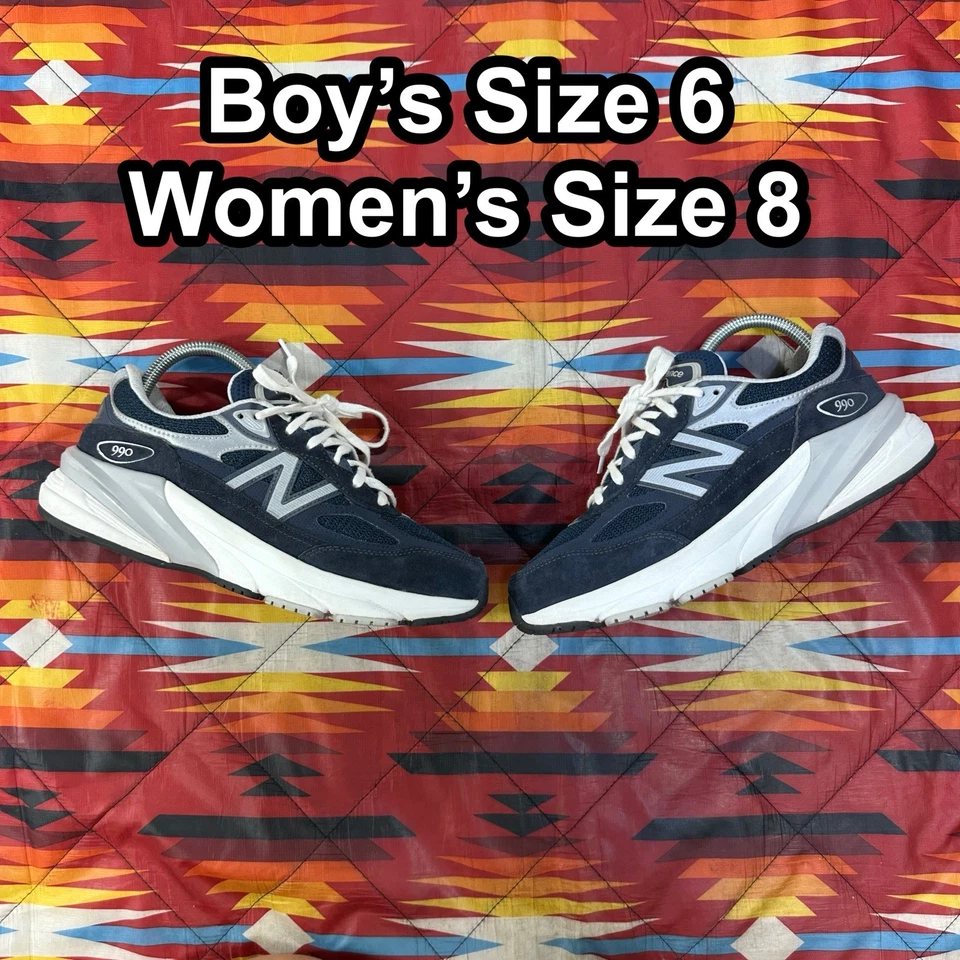 Zapatillas New Balance FuelCell 990v6 GC990NV6 Azul Marino Niños Talla 6 XW Mujer’s 8 Foto 1 de 4