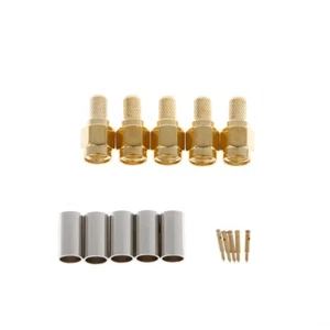 5 Pcs SMA Male Plug RF Coaxial Connector Crimp For RG58 RG142 RG400 LMR195 RG223 - Zdjęcie 1 z 7