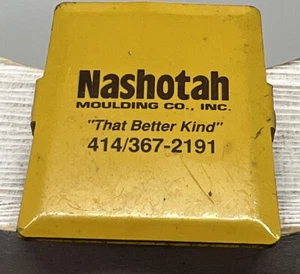 Milwaukee Wisconsin NASHOTAH MOULDING Advertise Metal Clip HARTLAND WISC - Picture 1 of 5