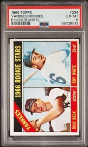 1966 Topps #234 Beck / White PSA 6 RC Rookie Yankees Rookies (8913) - Picture 1 of 2