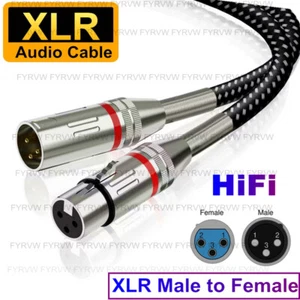 XLR Cable XLR Microphone Cable Male Female XLR Cannon Extension Balanced Cable - Picture 1 of 8