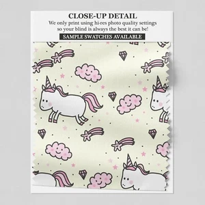 37 Unicorns for Kids in Cream Printed Roller Blind - blackout FREE UK delivery - Picture 1 of 4