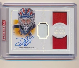 2013-14 Panini National Treasures NHL Gear AUTO Devan Dubnyk /75 Canadiens - Picture 1 of 2