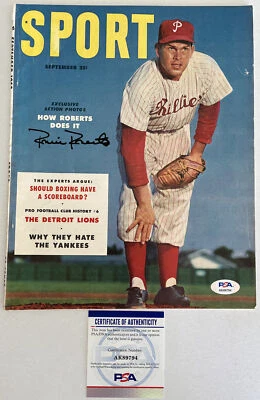 Robin Roberts Signed Sport Magazine NO Label PSA/DNA, 1953 Newsstand Auto,(B119) - Image 1 of 4