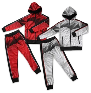 Boys Tracksuit New Kids Aztec Style Hooded Jogging Bottoms And Hoodie 2 CLRS - Picture 1 of 3